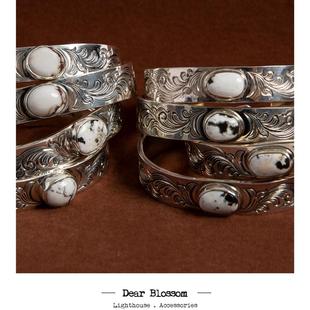 Dear Blossom 松井直毅特注限定 白色松石天赋之美手作唐草纹手镯