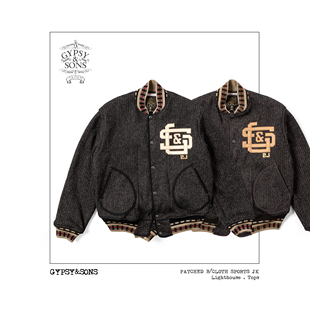 GypsySons美式复古殿堂级BBJ运动夹克 古董针织 时代风韵收藏款