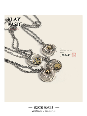 殿堂级职人手造 NORTH WORKS 男女款 幸运 和平 微笑 项链吊坠