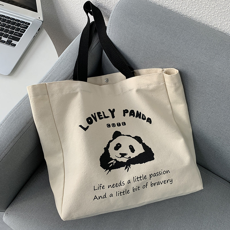 单肩帆布包印花大卡通大容量帆布