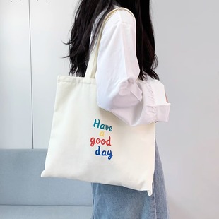 帆布包女单肩2025夏天新款带拉链大容量学生上班课通勤手提装书包