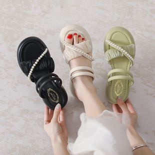 女凉鞋 小个子小码 新款 女鞋 33粗跟凉 313233厚度穿女33两穿女外拖鞋