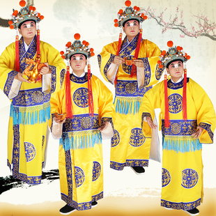 古装戏曲李莲英太监总管服装京剧大太监圆领斜领小太监衣公公戏服