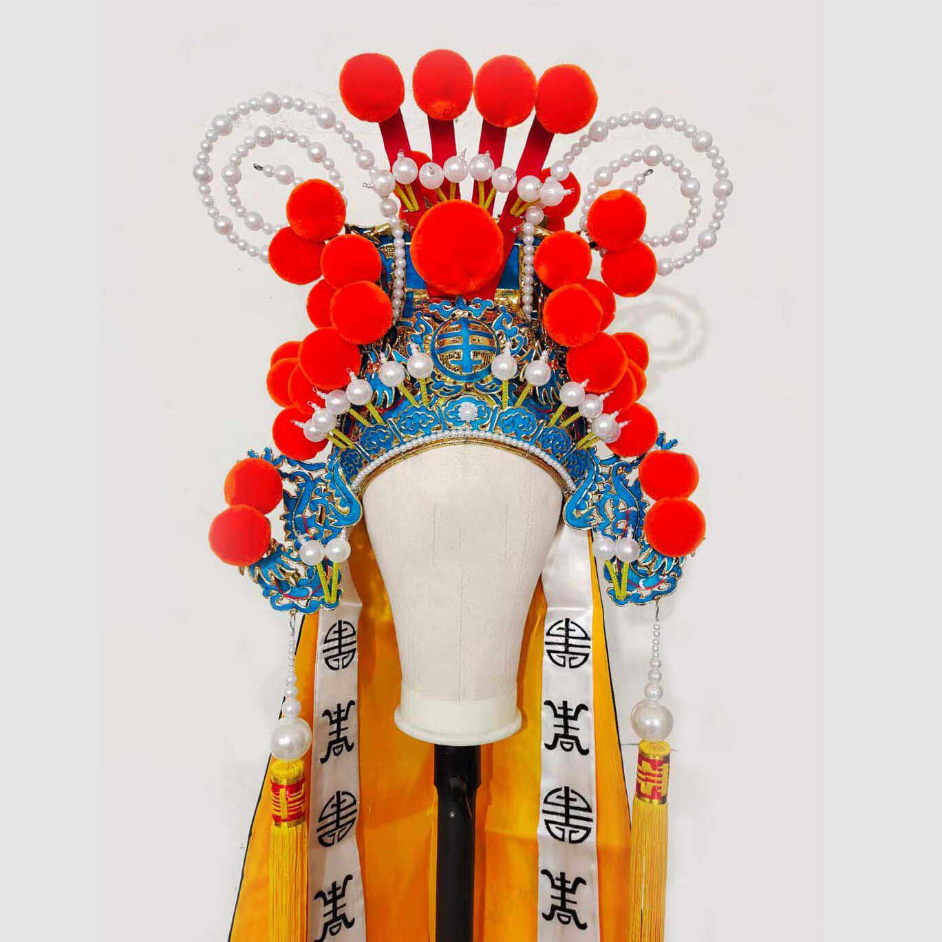 古装戏曲点绸关公盔帽京剧豫剧武生老生关羽霸王关公盔