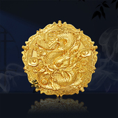 已祝福 2026马年吉祥物祥龙送福鱼跃龙门币招财摆件随身携带