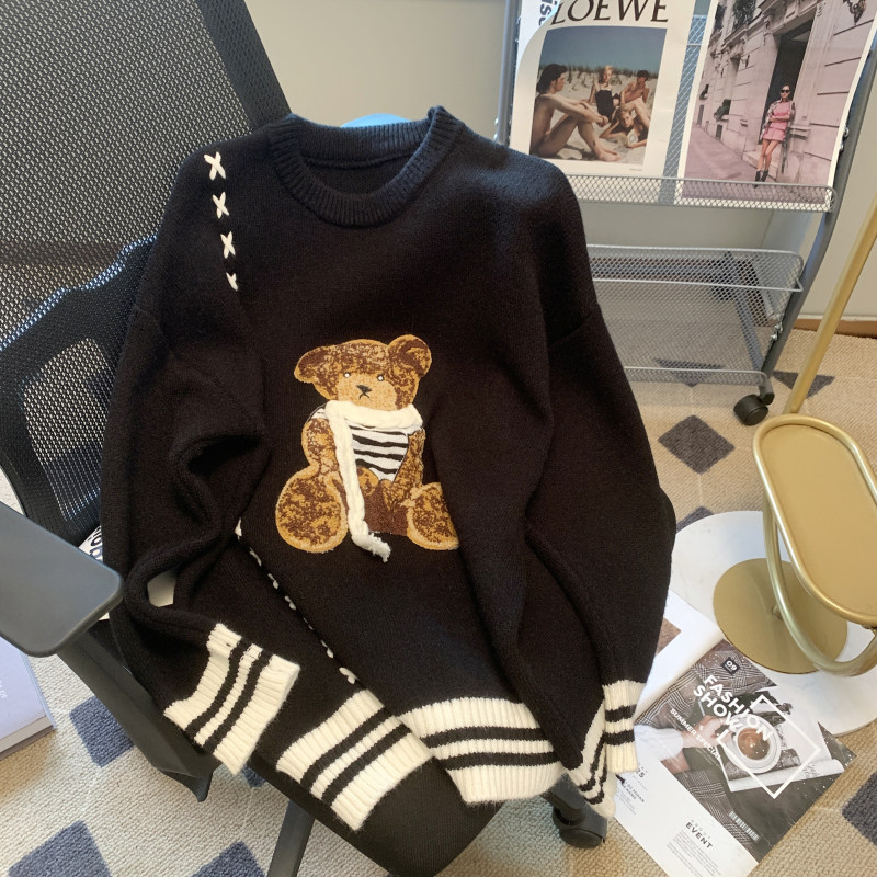 CLEARANCE PICKS UP LEAKS FIRST-LINE BRAND COUNTERS SHOPPING MALLS WITHDRAW LABEL CUTTING WOMENS AUTUMN AND WINTER GENTLE WIND BEAR SWEATERS KNITWEAR