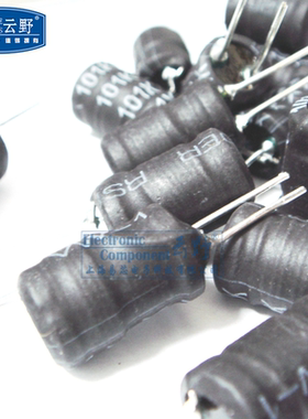 工字形电感1016 直插10X16MM 100UH电感器101 精度20% 10个