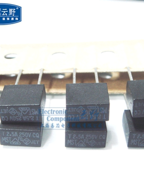 【高科美芯】慢断保险丝T25A 2500mA 250V 黑色 方形直插 全新