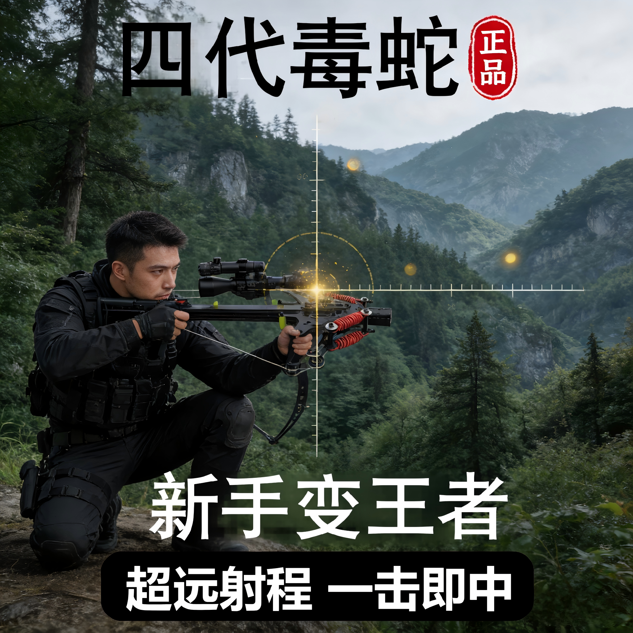 毒蛇复合弓2026新款成人专用竞技连发激光两用机械弹弓打山鸡专用