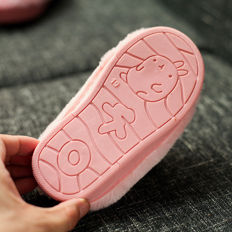 Pantoufles enfants en suède pour printemps - semelle plastique - Ref 1024484 Image 3