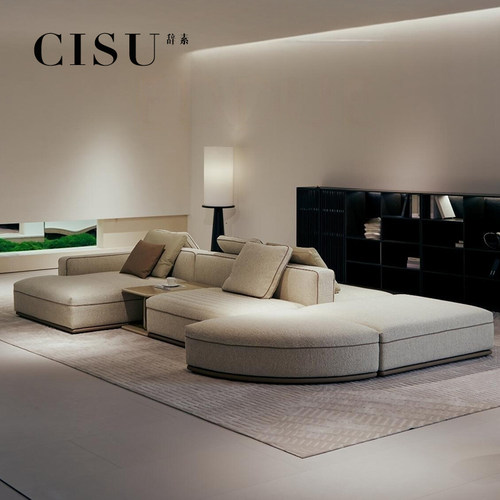 CISU意式极简高端创意布艺沙发