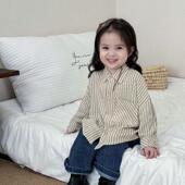 衬衣条纹衬衣衬衫 婴儿童春秋季 韩系 宝宝洋气休闲衬衫 2026新款