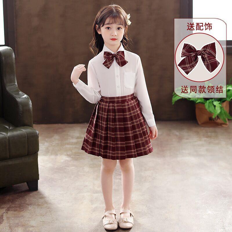 女童学院风短裙套装大童jk制服夏图片