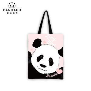 PANDAUU胖达优优 大熊猫环保布袋卡通可爱学生休闲单肩包灵岩