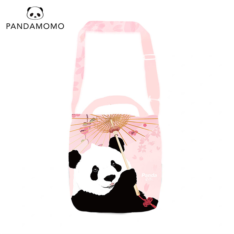 pandamomo 大熊猫提袋 卡通可爱环保布包包斜挎包手提单肩包 奇一