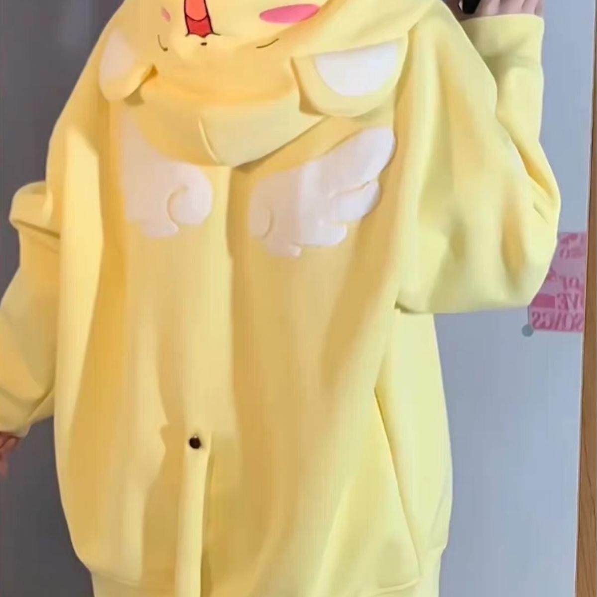 小翅膀尾巴可爱搞怪连帽卫衣