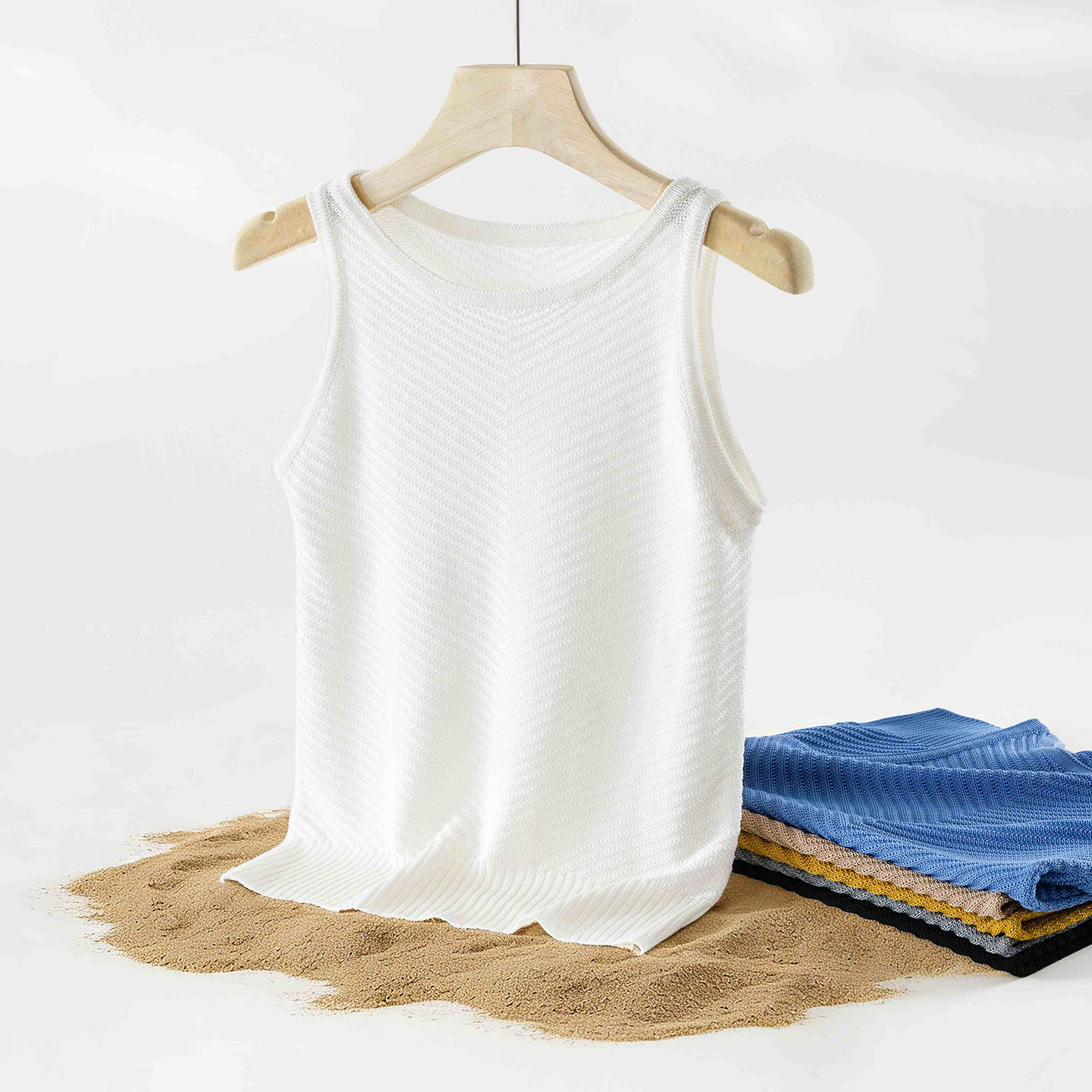 针织吊带背心女纯色基础百搭100%莱赛尔天丝打底西装内搭外穿上衣