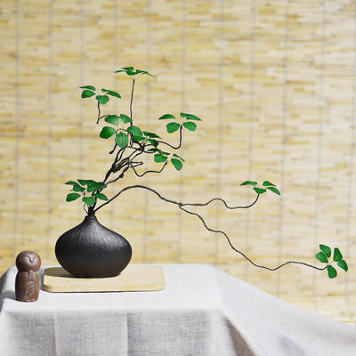 仿真绿植观音莲假花盆栽室内餐桌民宿装饰品摆件新中式禅意摆设