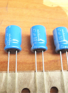 原装 日本尼吉康 50V47UF BT 亮蓝色 8*11 耐高温125度