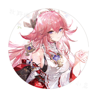 八重神子徽章原神吧唧二次元胸针包包配饰勋章