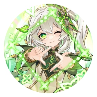 58mm纳西妲徽章原神徽章小草神徽章二次元包包配饰75mm吧唧