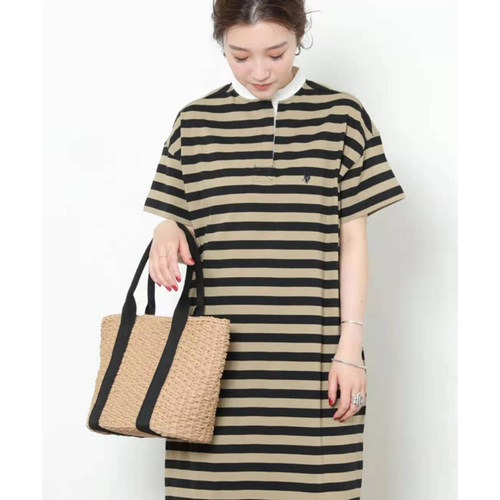 【现货】日本FREAK'S STORE*U.S. POLO ASSN经典条纹长裙女直筒裙