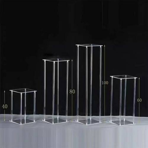 婚庆道具水晶路引方柱亚克力甜品台摆件 T台梦幻婚礼主题装饰道具