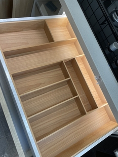 定制实木餐具盒厨房抽屉餐具盘餐具筷子勺子厨房工具组织者餐具收