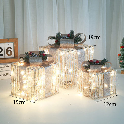 圣诞节蝴蝶结礼盒装饰品派对氛围