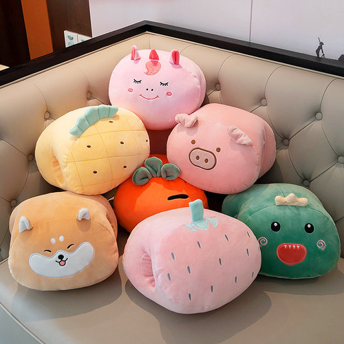 卡通可爱风毛绒学生冬季暖手抱枕