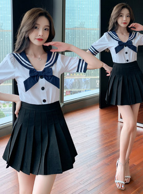 足浴技师工作服性感夜店女装KTV小姐制服酒店海军风工衣套装显瘦