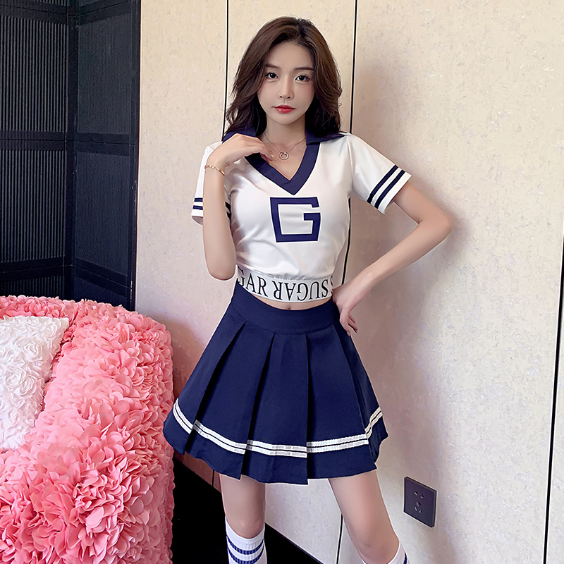 新款DS演出服酒吧DJ舞台性感女团队足球宝贝sos拉拉队套装夜店装