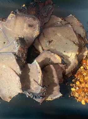 碳火烤牛肝下酒小菜 撒撇配料云南小吃特产