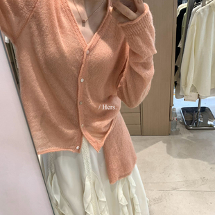 Hers-春上新简约韩系日常懒人两件套(针织开衫+小裙摆)套装(081