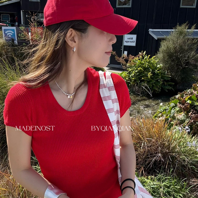 MADEIN OST-35天丝极简百搭时尚短袖圆领弧形下摆短袖T恤S8950