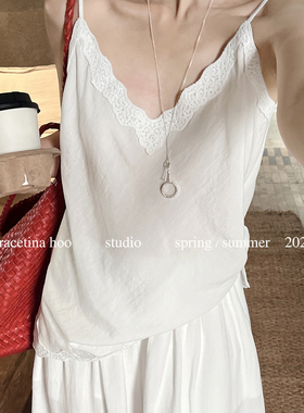GRACETINA HOO-2026夏季新款法式可调节肩带设计背心BXA240