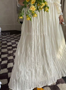 MADEIN OST-26年夏上新韩版时尚修身肌理感压皱松紧腰半身裙91536