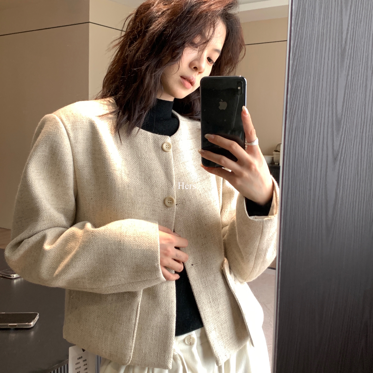 Hers小香风女气质精致短外套