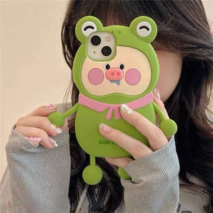 网红同款 a6i女a5可爱a3x卡通A2m手机壳Findx9pro 小猪猪青蛙oppo 6保护套OPPO Reno15c 14pro