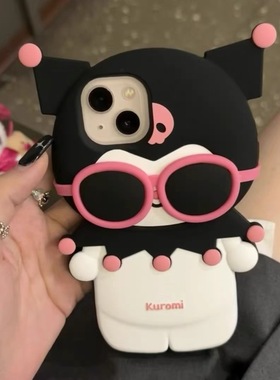 墨镜库洛米卡通可爱y73s/vivo y35m黑色IQOO13/12/11s少女心款IQOONEO10/9s pro+/8/7/6/5手机壳iqooz9x/z8套