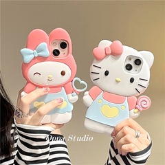 hellokitty美乐蒂凯蒂猫薄款适用iPhone13promax手机壳14plus苹果12pro女1+11/9R可爱9rt一加ace2V手机壳8pro