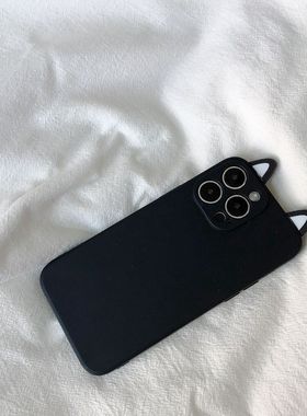 萌可爱猫咪耳朵黑色耐脏适用华为nova12pro/11/10/9se手机壳magic6pro/5/4/3华为荣耀play8T女款7t6C保护套5t