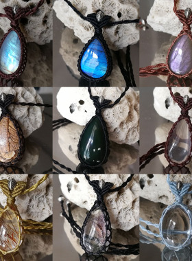 各种天然石水晶编织项链《有鱼》