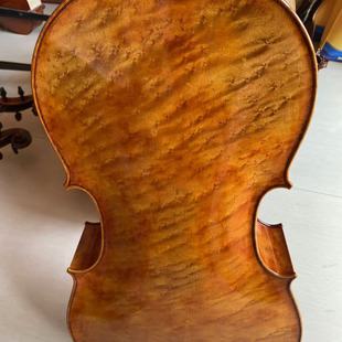 意大利整板雀眼欧料手工大提琴专业演奏独奏级进口实木云杉四重奏