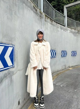 3ts仿水貂绒环保皮草高级感大衣外套