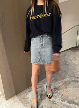 3ts夏季牛仔半身裙2022新款设计感小众裙子复古高级短裙