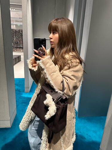 3ts慵懒风中长款环保皮草毛毛