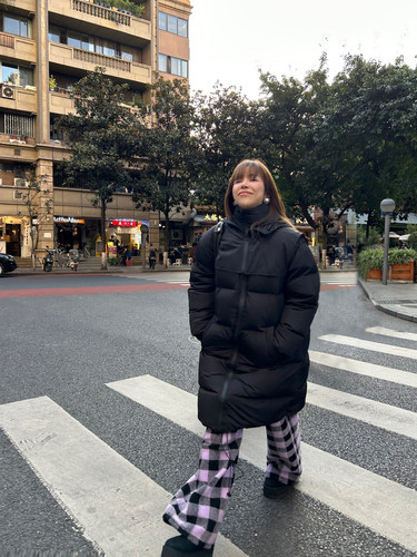 3ts通勤中长款高领羽绒服