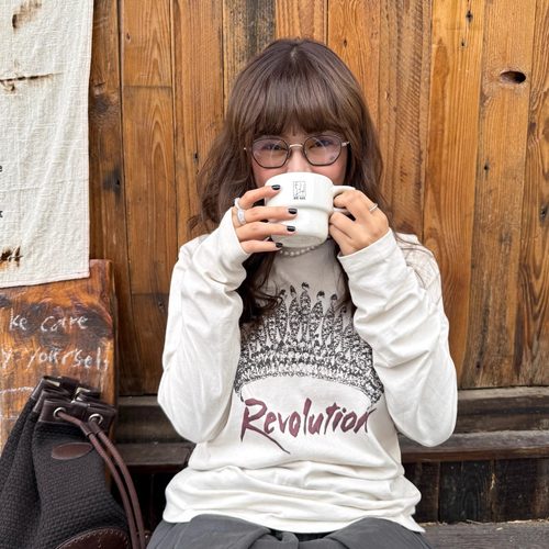 美式复古字母印花纯棉长袖T恤女