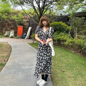 短袖 连衣裙设计感碎花裙短款 裙子法式 3ts夏季 长款 茶歇裙